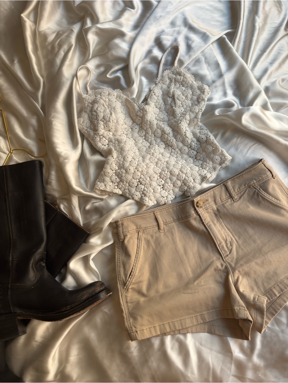 White Floral Lace Bustier Crop Top